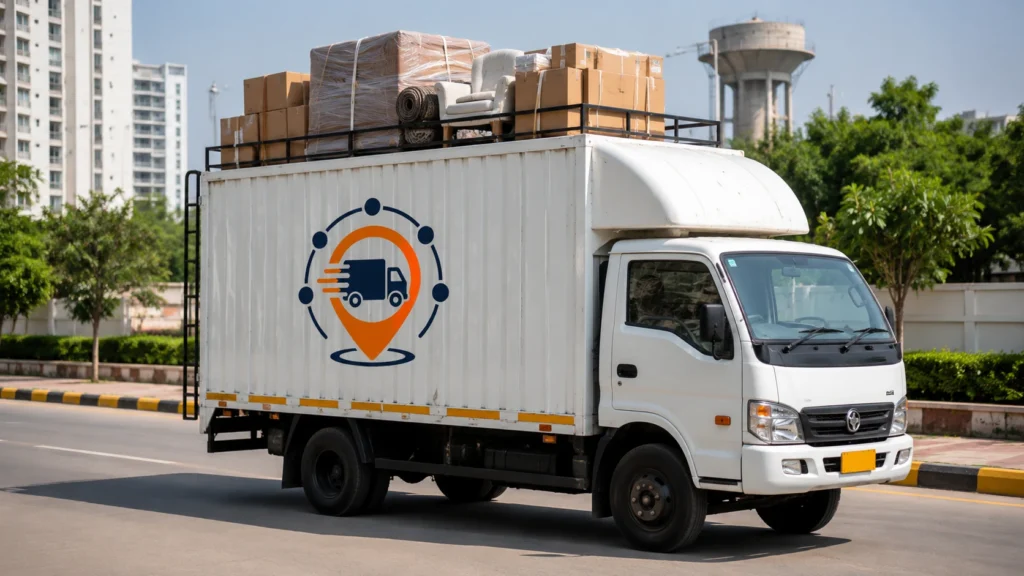 Packers and movers Sonipat moving truck on national highway
